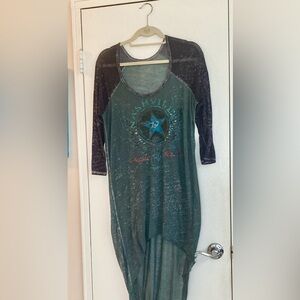 Free People We the Free Extreme Hi-Low Nashville Tee LG